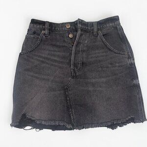 We The Free Black Denim Mini Skirt • Size 25 • Like New